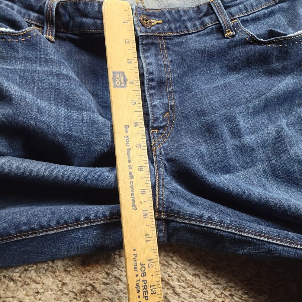 Levis 590 Jeans Women's 18M Dark Wash Bootcut Blue Denim Flap Pockets - Picture 4 of 8